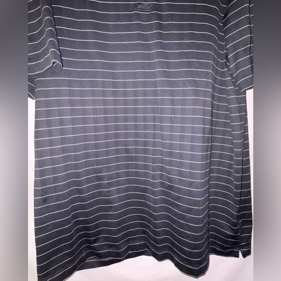 Nike Men's Black and Gray Striped Polo Shirt Tiger Woods Collection - Picture 7 of 10